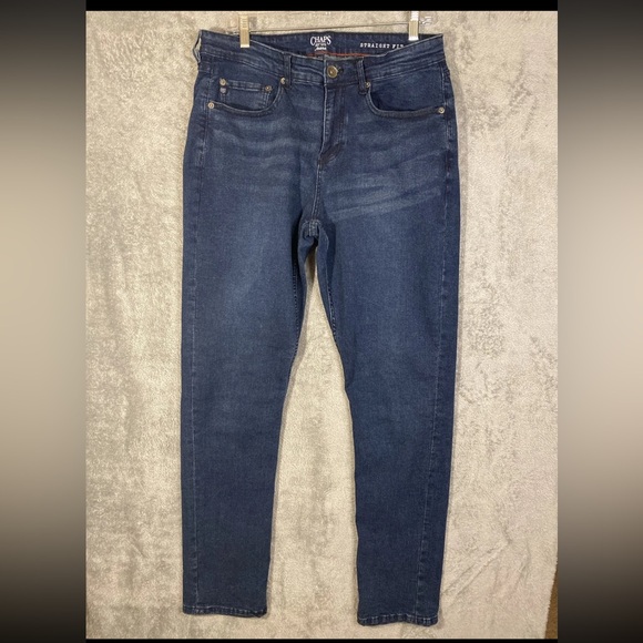 CHAPS Jeans Men Straight Fit Blue Cotton Denim Size 34 x 34 - Picture 1 of 7